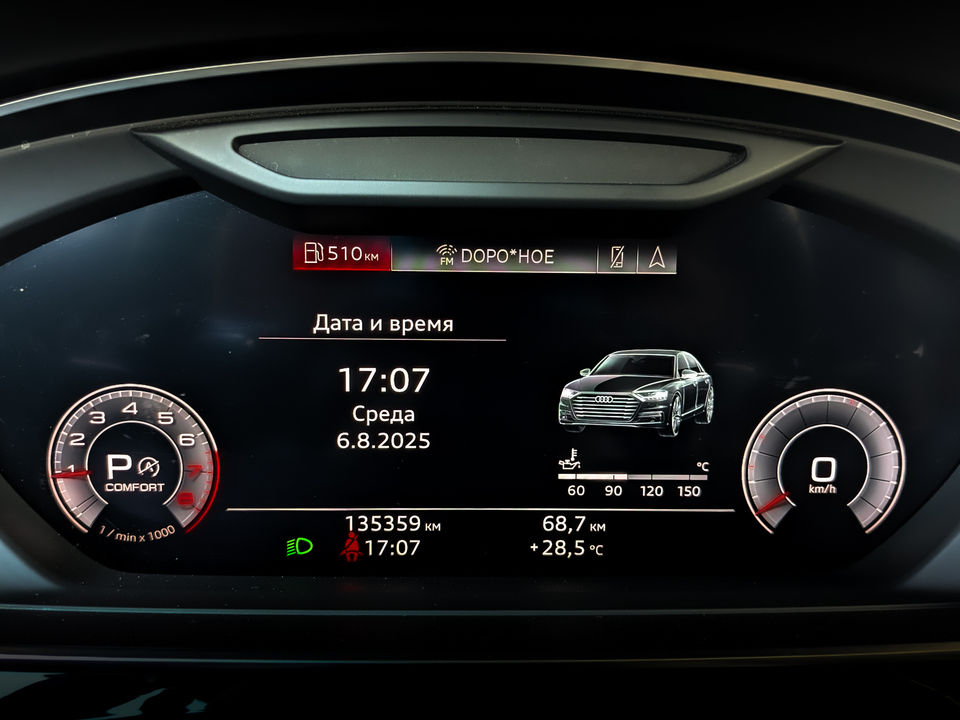 Приборная панель поддержанного Audi A8 2018